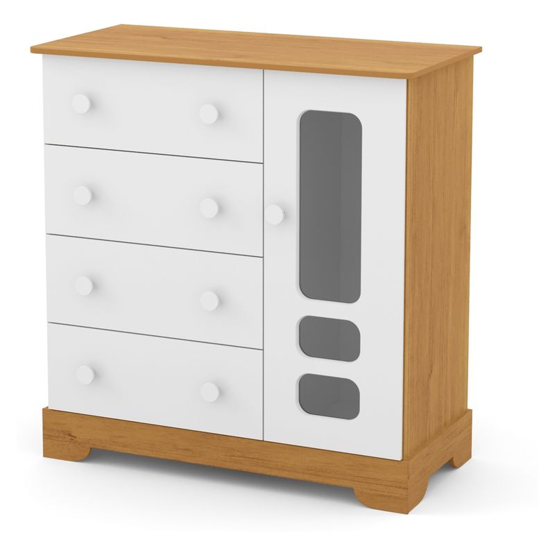 KIDSCOOL - Cómoda Mudador Blanca Miel Smart Kidscool