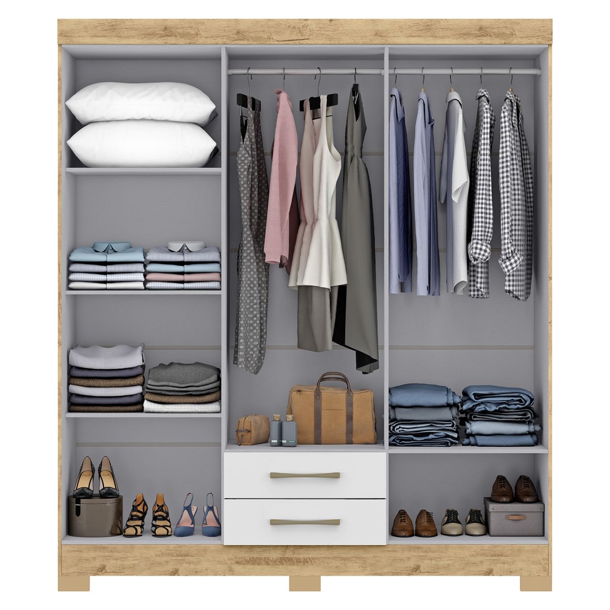 DI PORETTI - Clóset 6 Puertas Escocia 182X157X47 Cm Di Poretti