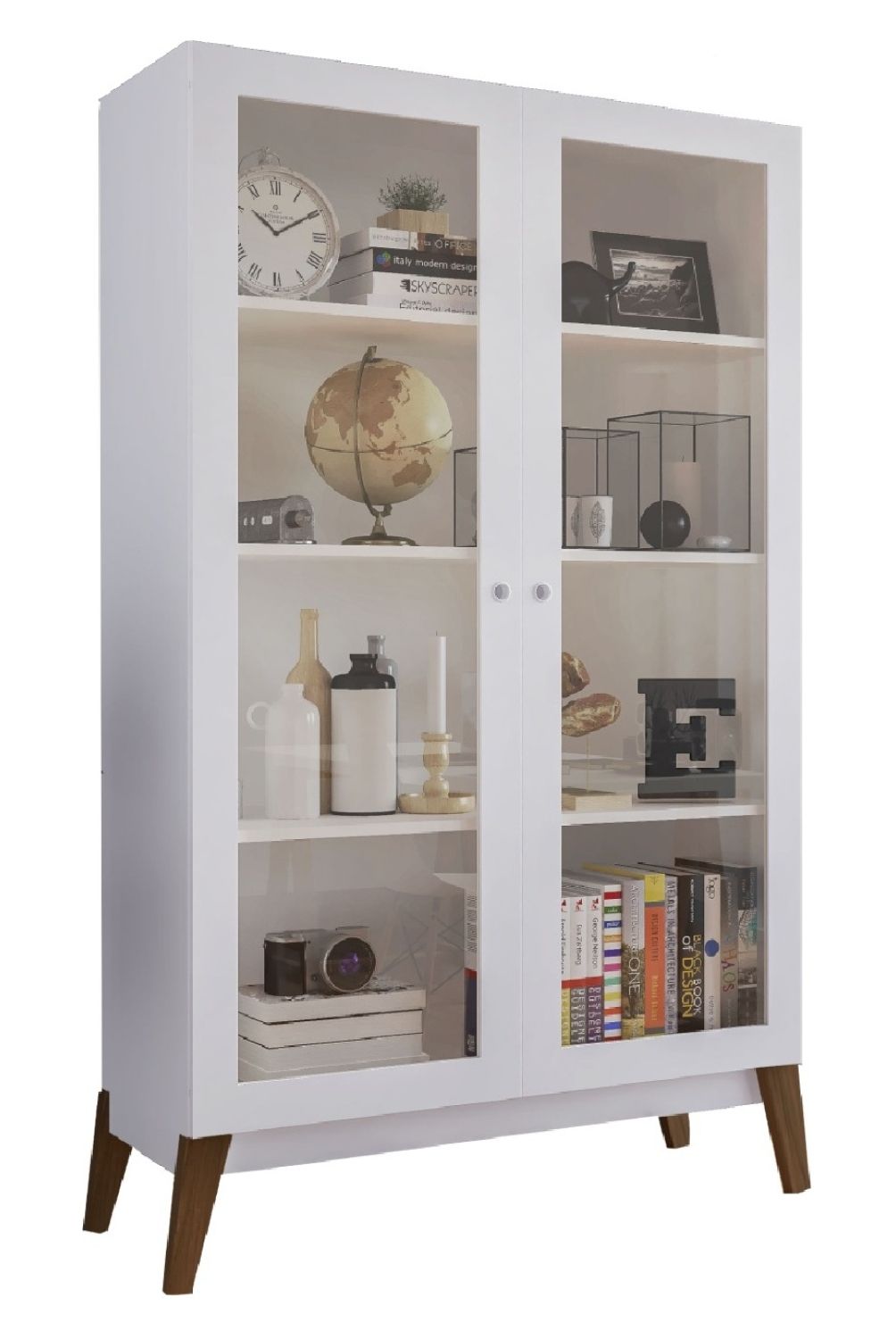 BE DESIGN - Vitrina 2 Puertas Blanca Amber Be Design