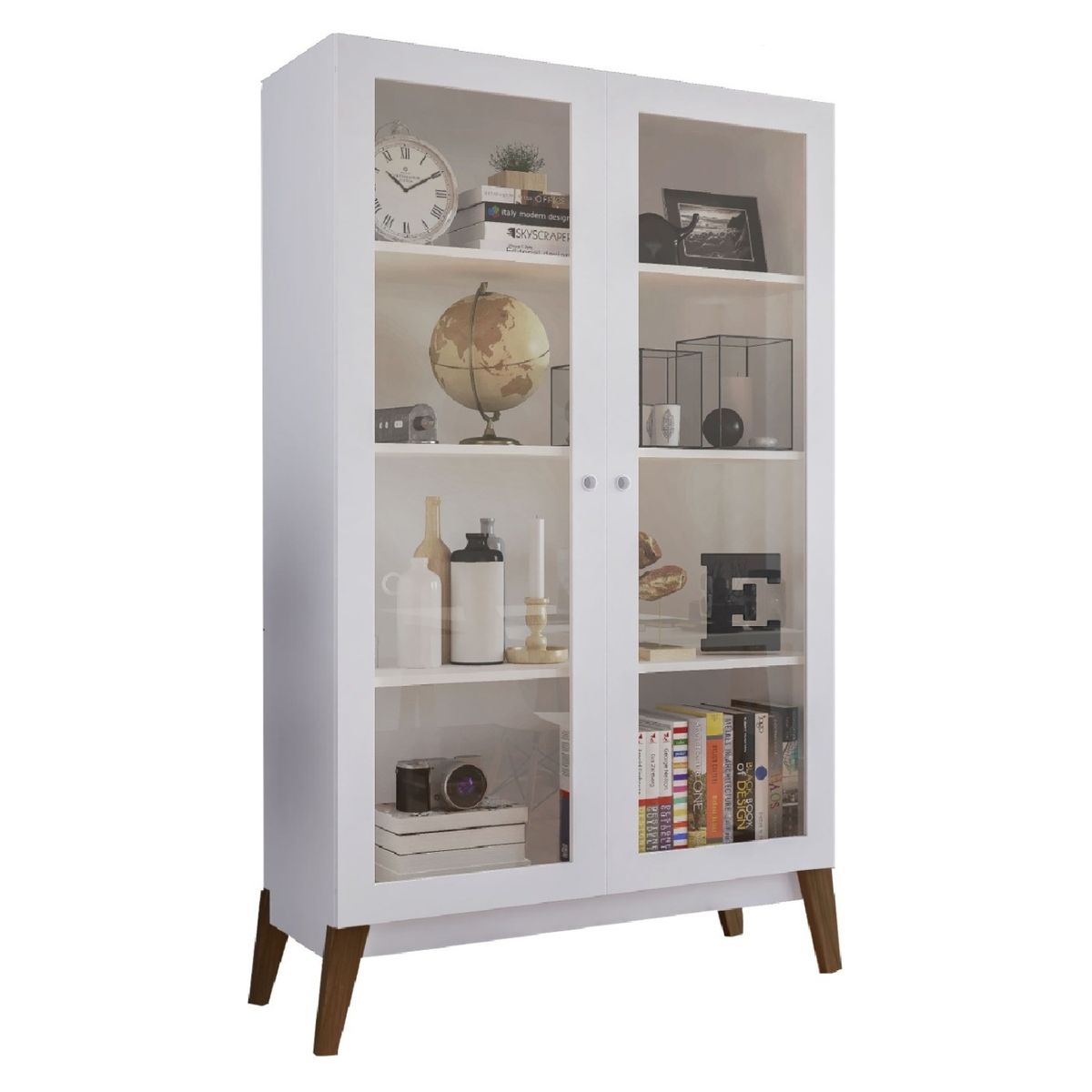 BE DESIGN - Vitrina 2 Puertas Blanca Amber Be Design