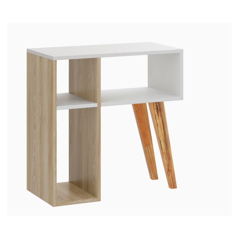 BE DESIGN Mesa Arrimo Blanco/Natural 1001 Leaves