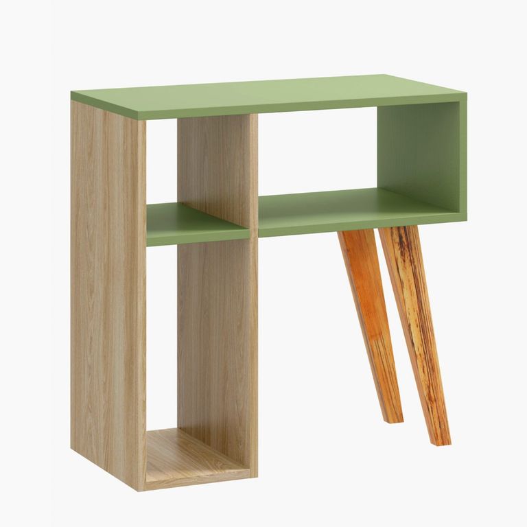 BE DESIGN Mesa Arrimo Verde/Natural 1001 Leaves