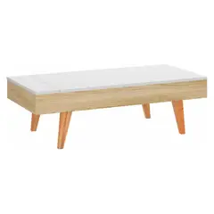 BE DESIGN - Mesa con Almacenamiento Nature/Blanco