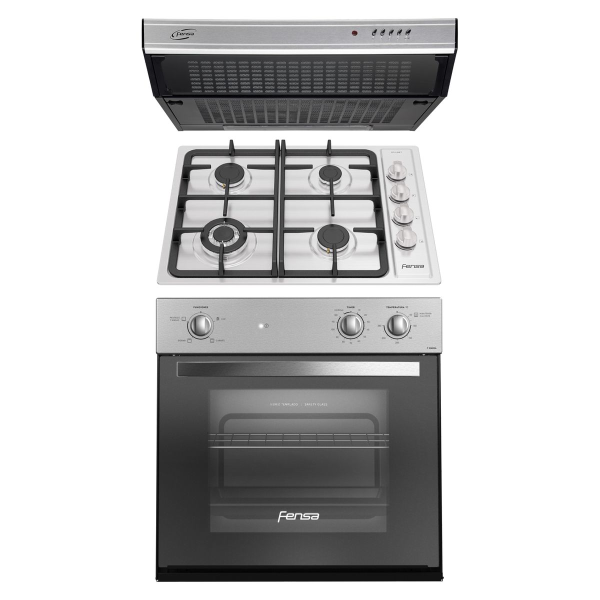 FENSA - Kit Horno F 1060RA + Encimera 4.3HF + Campana U6160 Fensa
