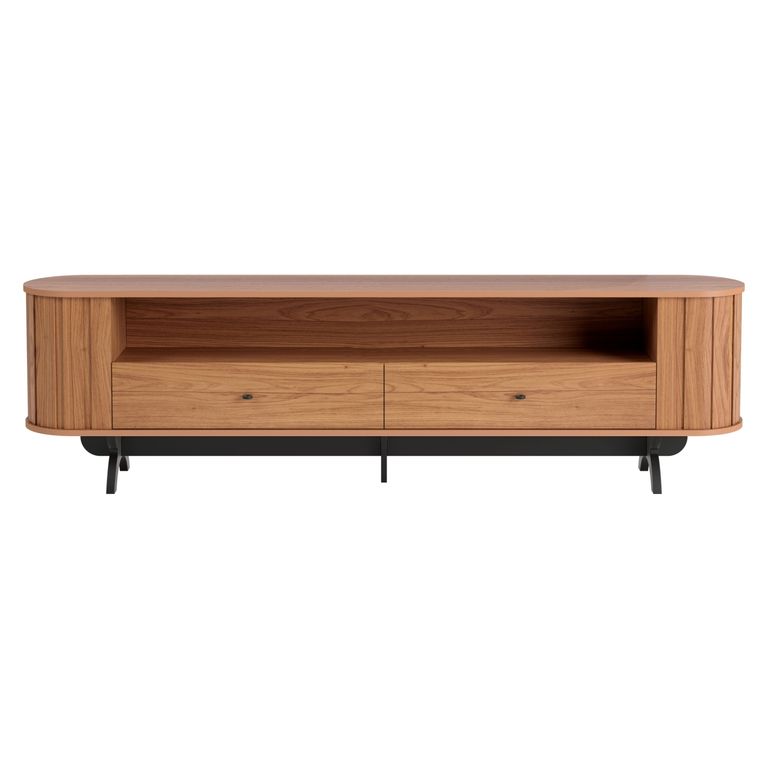 DECOCASA Rack Nature Curvy 80 Pulgadas Tb302 Castaño
