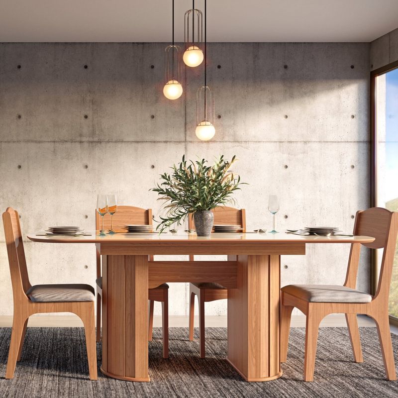 DECOCASA - Juego de Comedor Plegable 4 Sillas Ca12 Decocasa