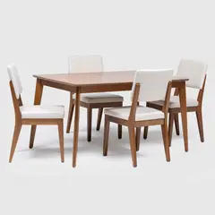 DECOCASA - Juego de Comedor Olive 4 Sillas Ella L02