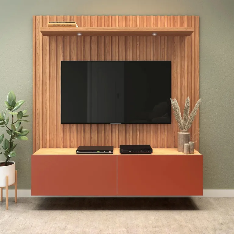 DECOCASA Panel de TV 75 Pulgadas Valencia Terracota