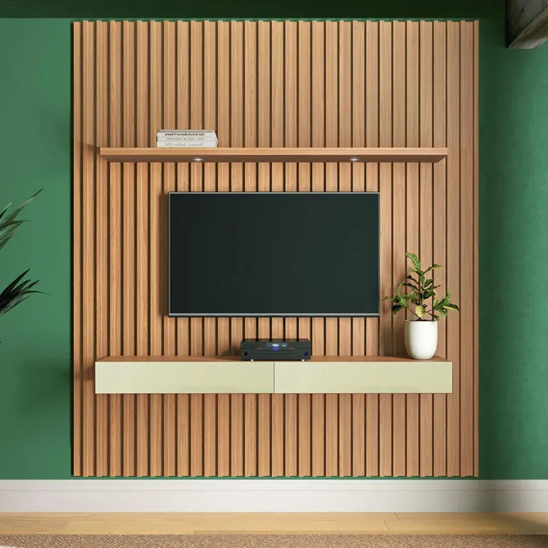 DECOCASA Panel de TV 80 Pulgadas Alejandría Off White Tb 187