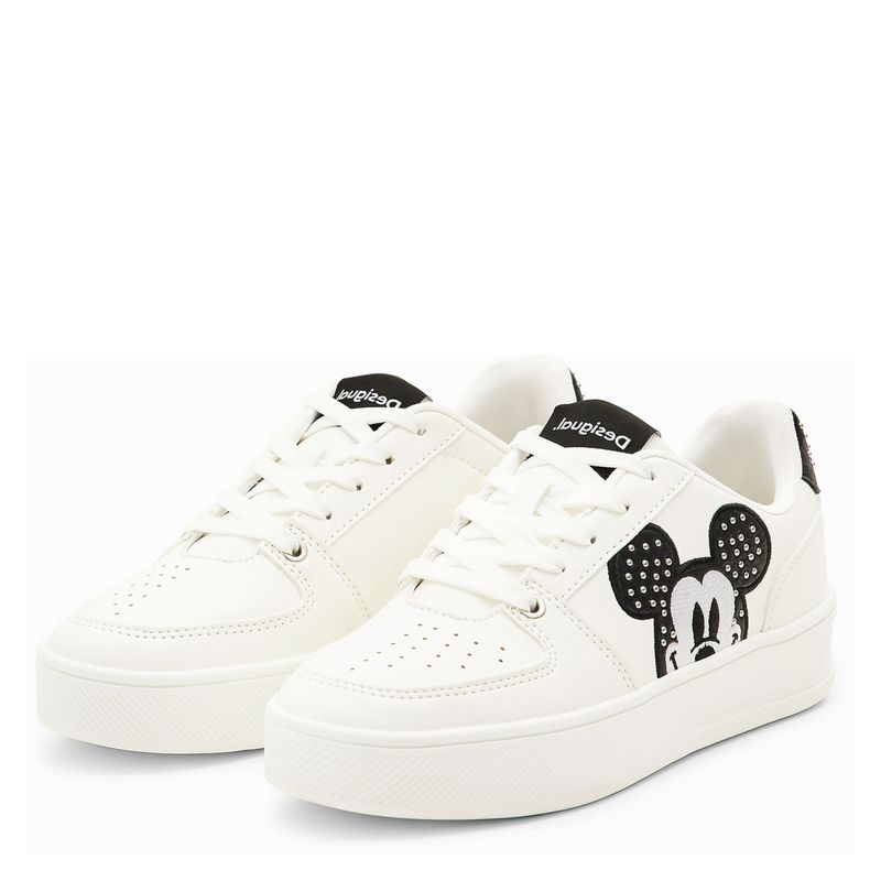 DESIGUAL - Zapatilla Urbana Mickey Mouse Mujer Blanco Desigual