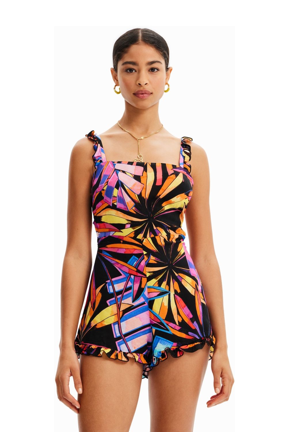 DESIGUAL - Enterito Short Estampado Mujer Desigual
