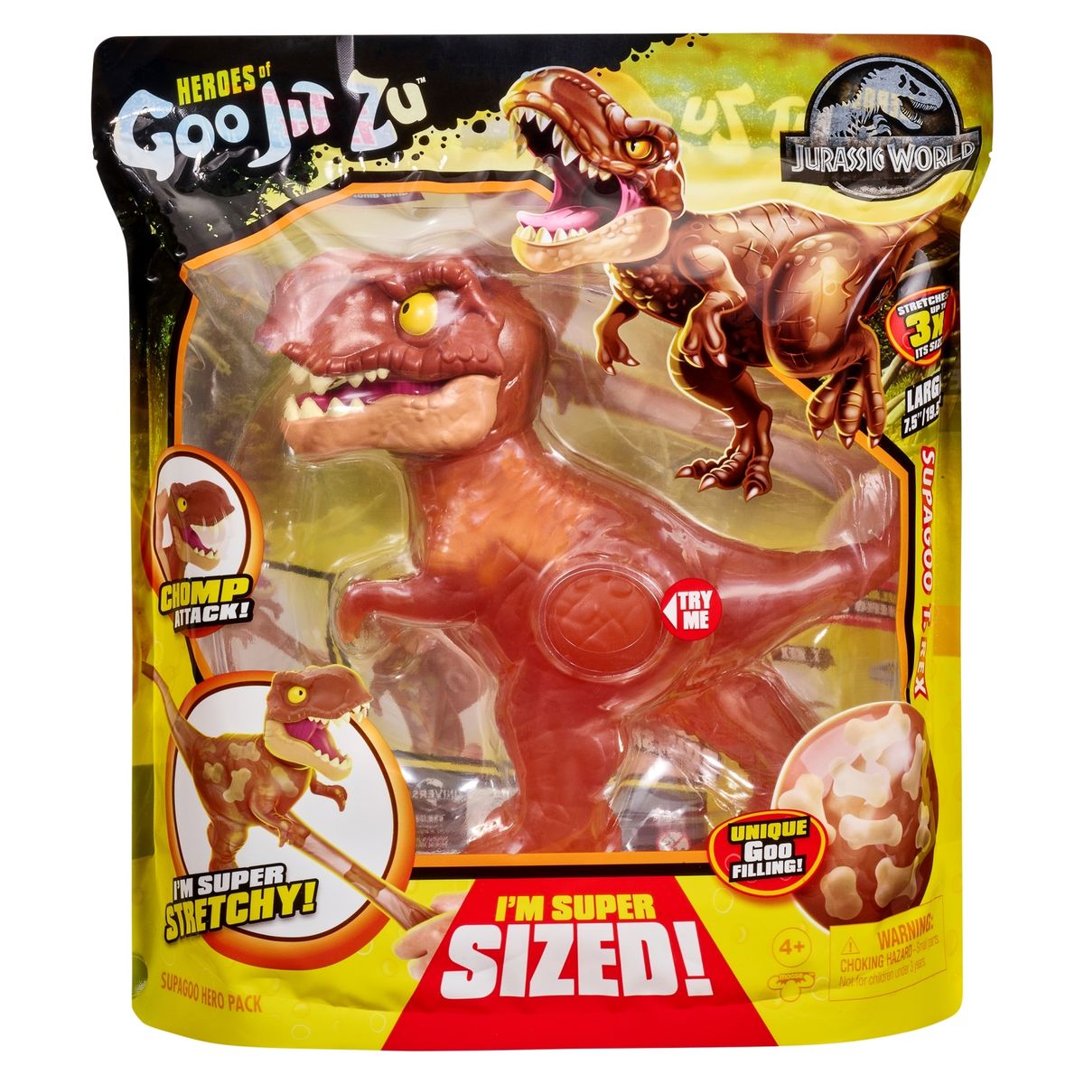 GOO JIT ZU - Jurassic World Supagoo Dinosaurio T-Rex Goo Jit Zu