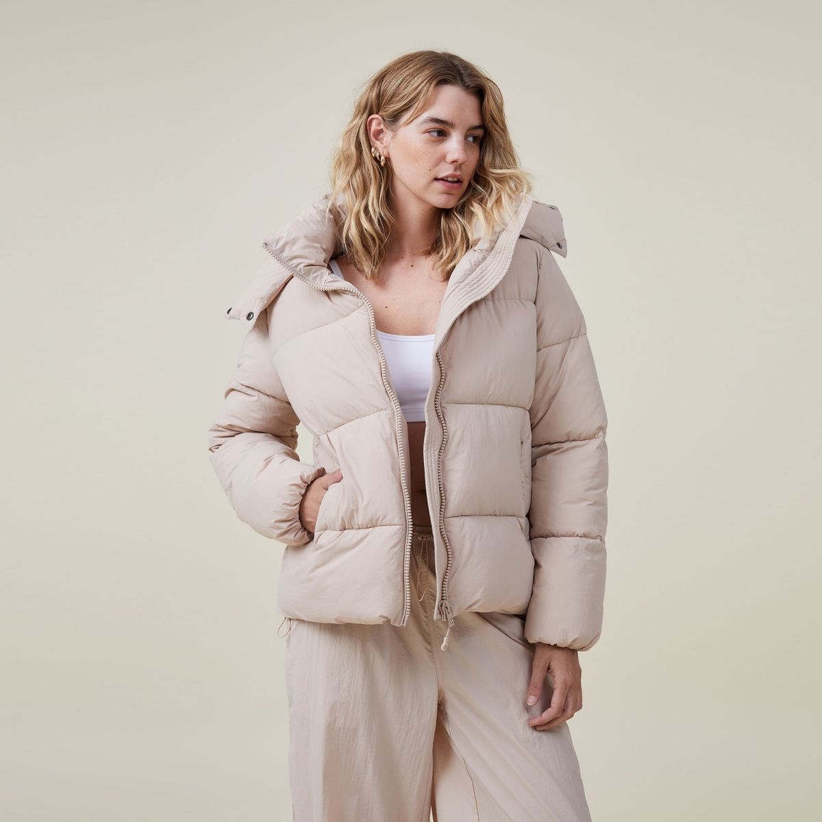COTTON ON - Parka Acolchada Mujer Cotton On