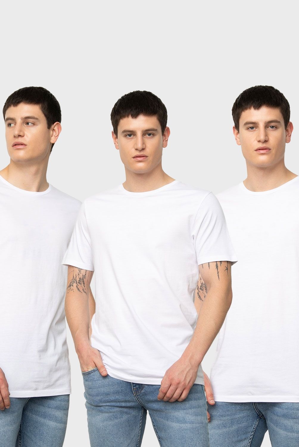 COTTON ON - Tripack Poleras Regular Fit Hombre Cotton On