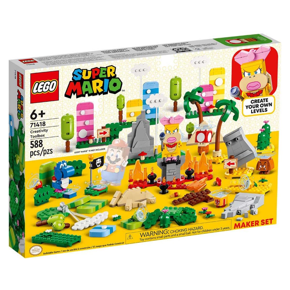 LEGO - Lego Super Mario - Set de Creación: Caja de herramientas creativas