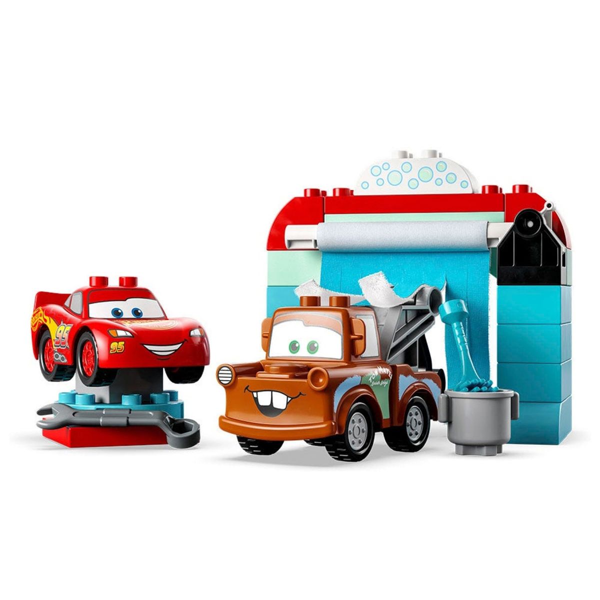LEGO - Diversión En El Autolavado Con El Rayo Mcqueen Y Mate Lego