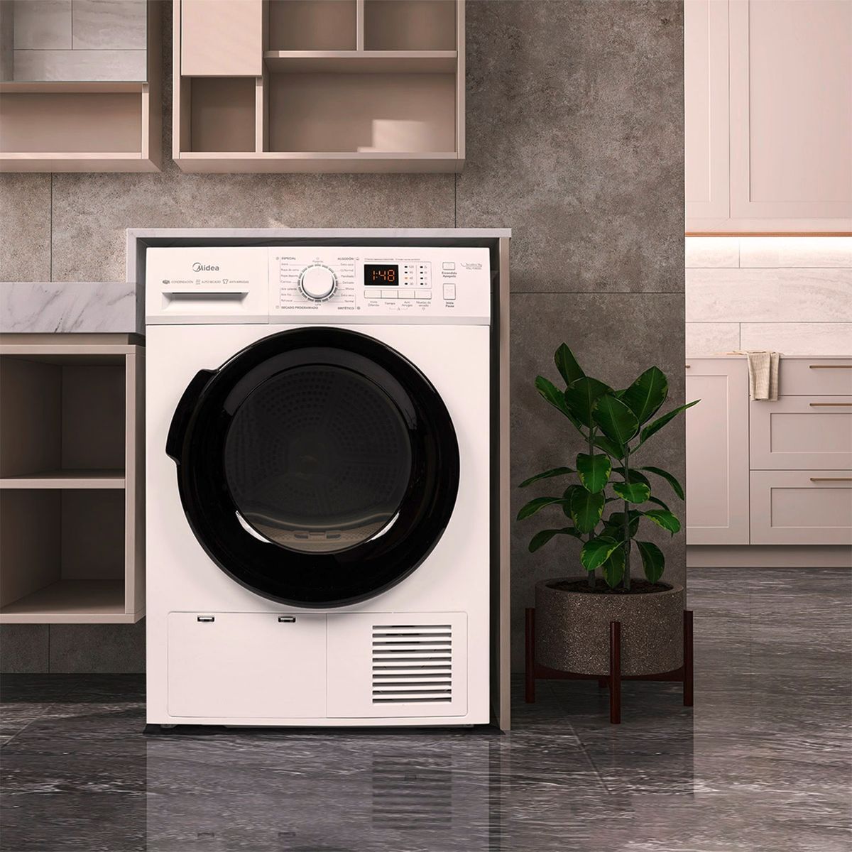 MIDEA - Secadora Eléctrica 9 Kg Condensación MSC-90B08E Midea