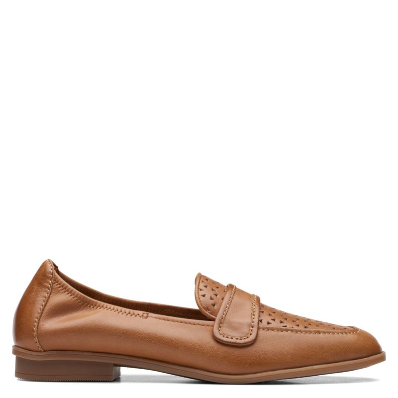 CLARKS - Mocasín Mujer Cuero Beige Clarks