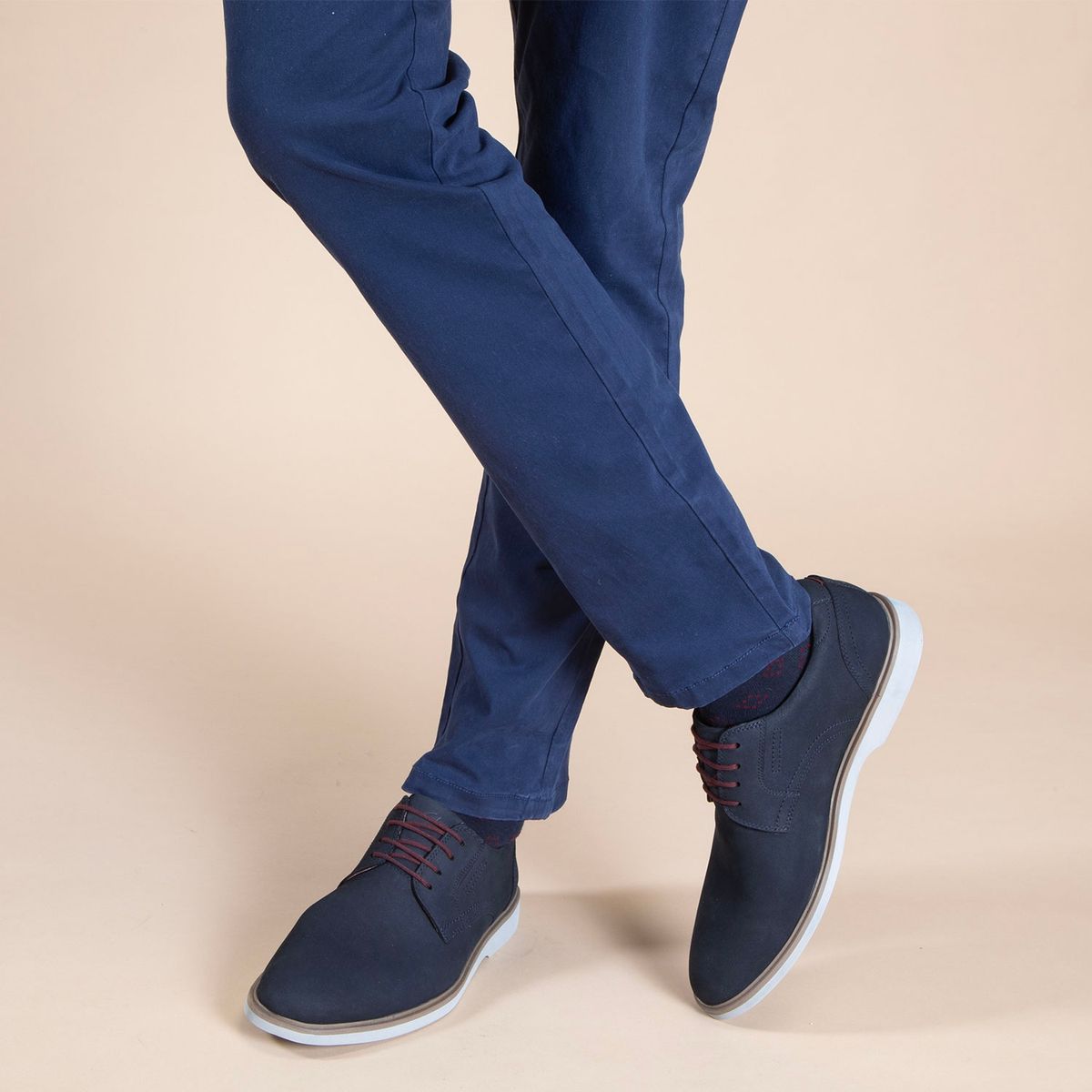 CLARKS - Zapato Casual Hombre Cuero Azul Clarks