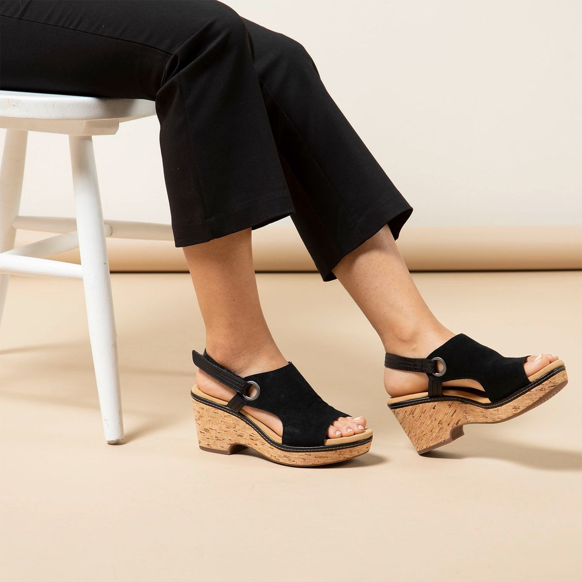 CLARKS - Sandalia Mujer Negro Clarks