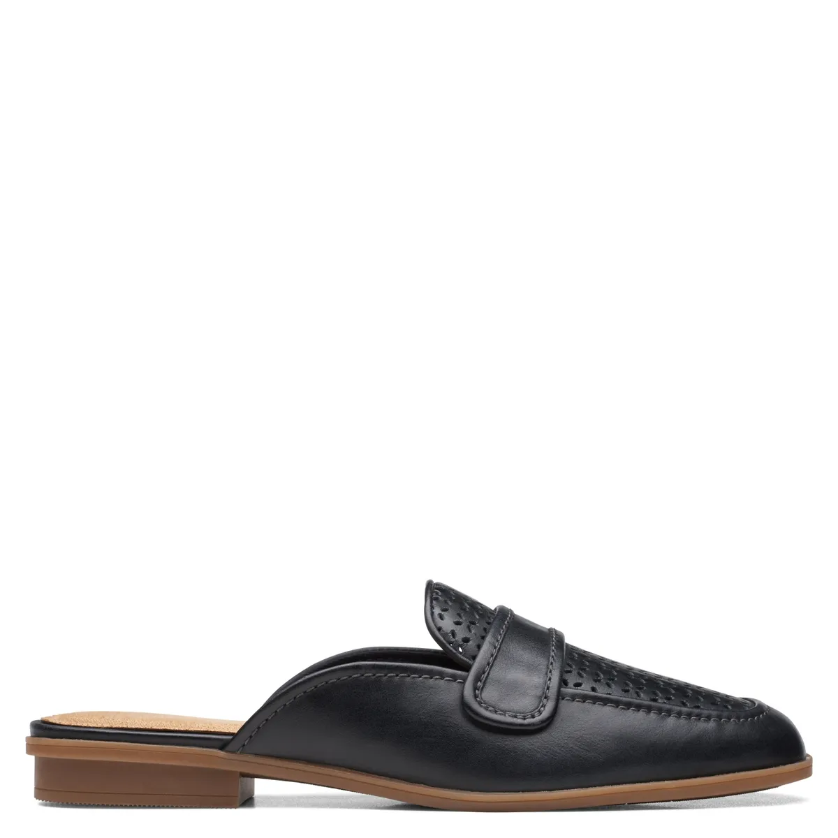 CLARKS - Babucha Mujer Cuero Negro Clarks