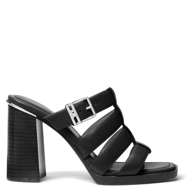 MICHAEL KORS - Sandalia Mujer Cuero Negro Michael Kors
