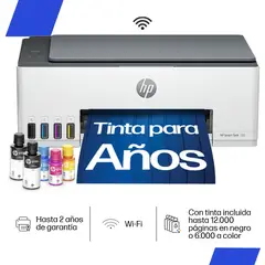 HP - Impresora Multifuncional Smart Tank 580 Wi-Fi Tanque de Tinta Alto Rendimiento Incluye Set de Botellas