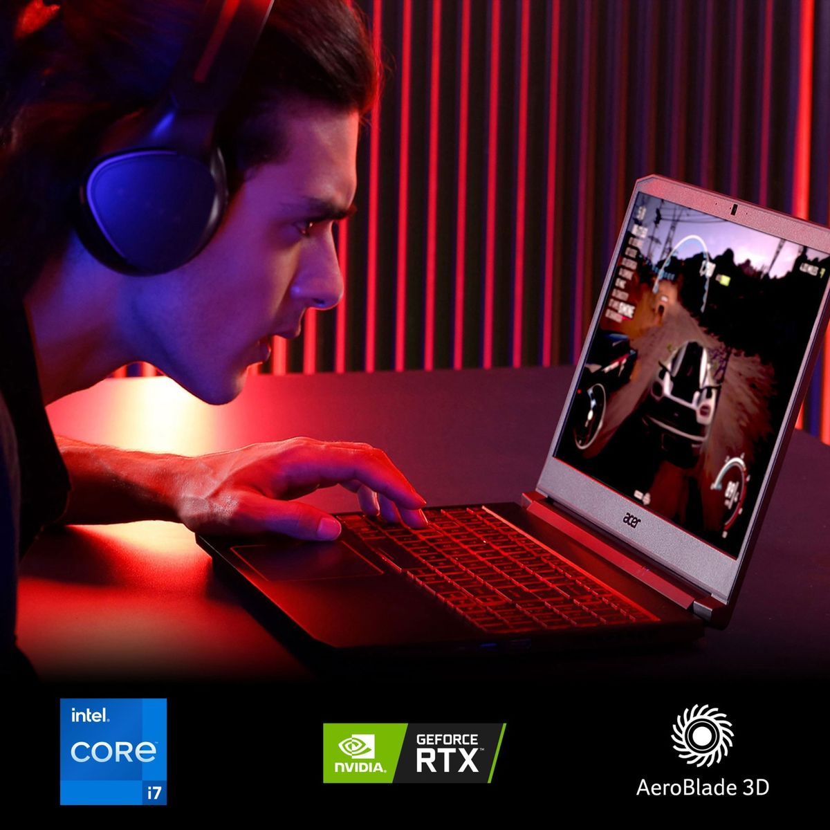 ACER - Notebook Gamer Acer Nitro 5 AN515-57-709J-2 Intel Core i7 8 Núcleos 16GB RAM 512GB SSD NVIDIA RTX 3050Ti