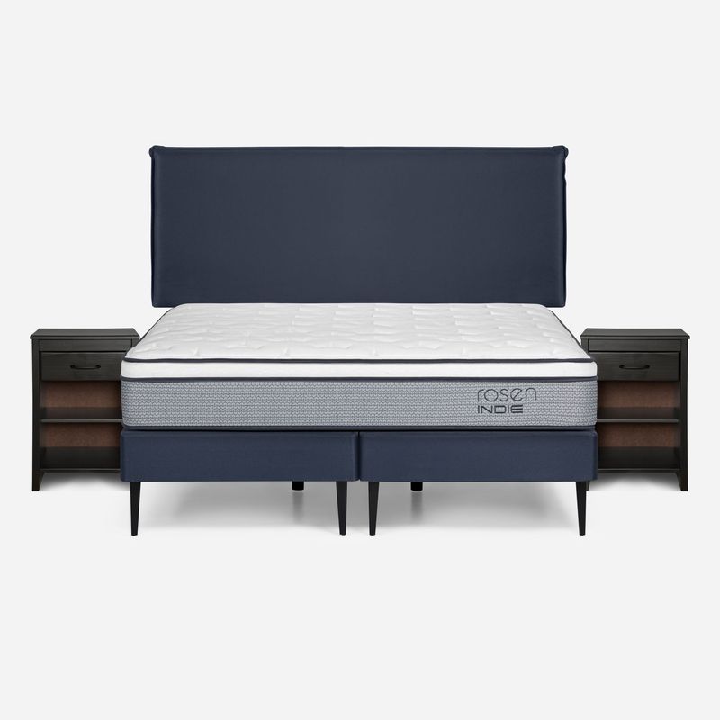 ROSEN - Cama Indie 2 Plazas Base Dividida Maurice Rosen