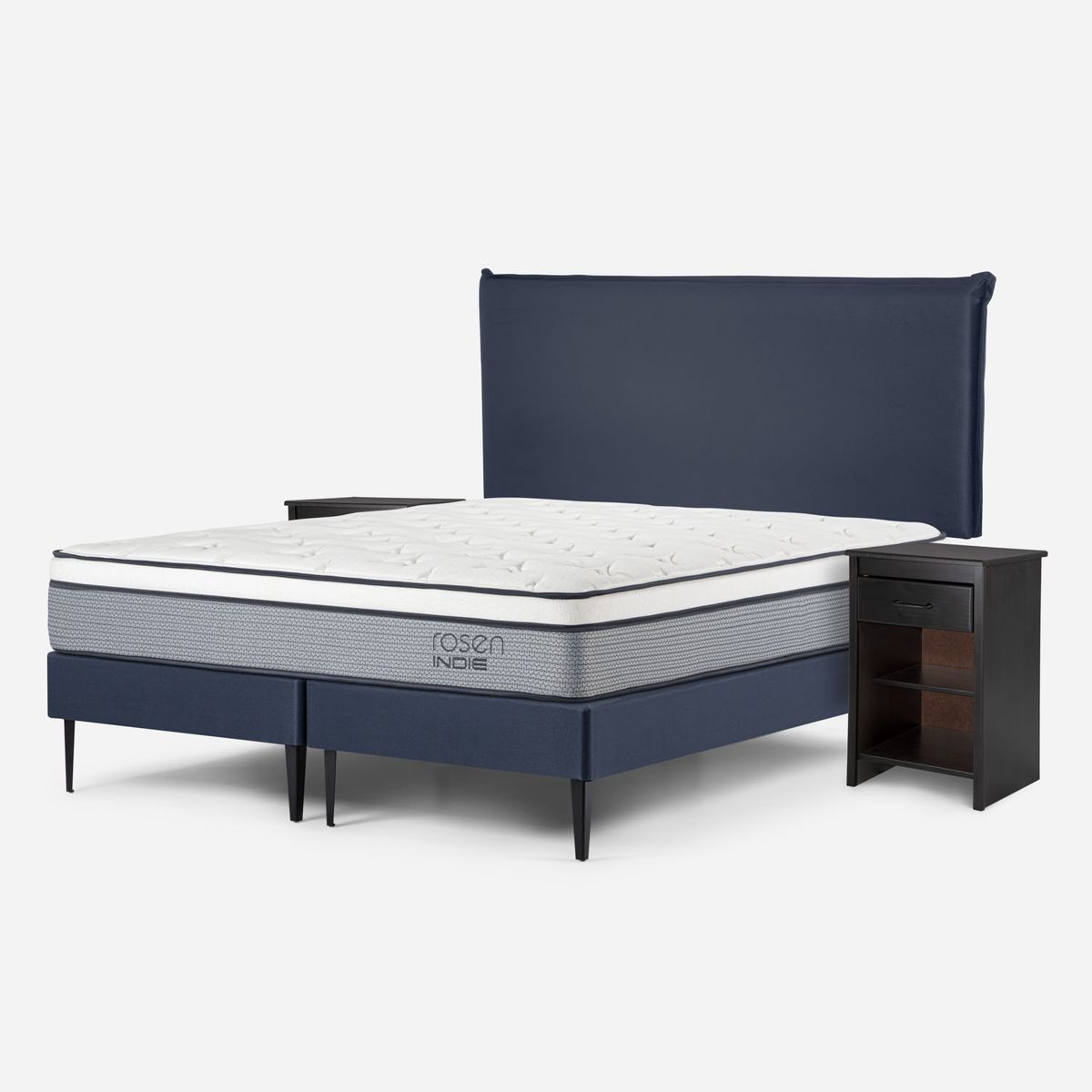 ROSEN - Cama Indie 2 Plazas Base Dividida Maurice Rosen