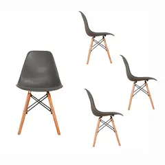 SPAZZIO - Kit 4 Sillas Badem Gris