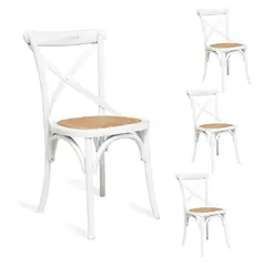 SPAZZIO - Kit 4 Sillas Retro Blanca