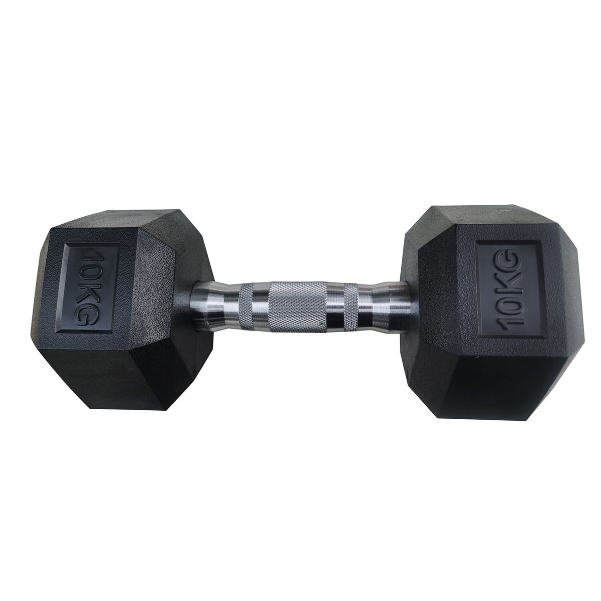 ATLETIS - Mancuerna Hexagonal 10 Kg Negro