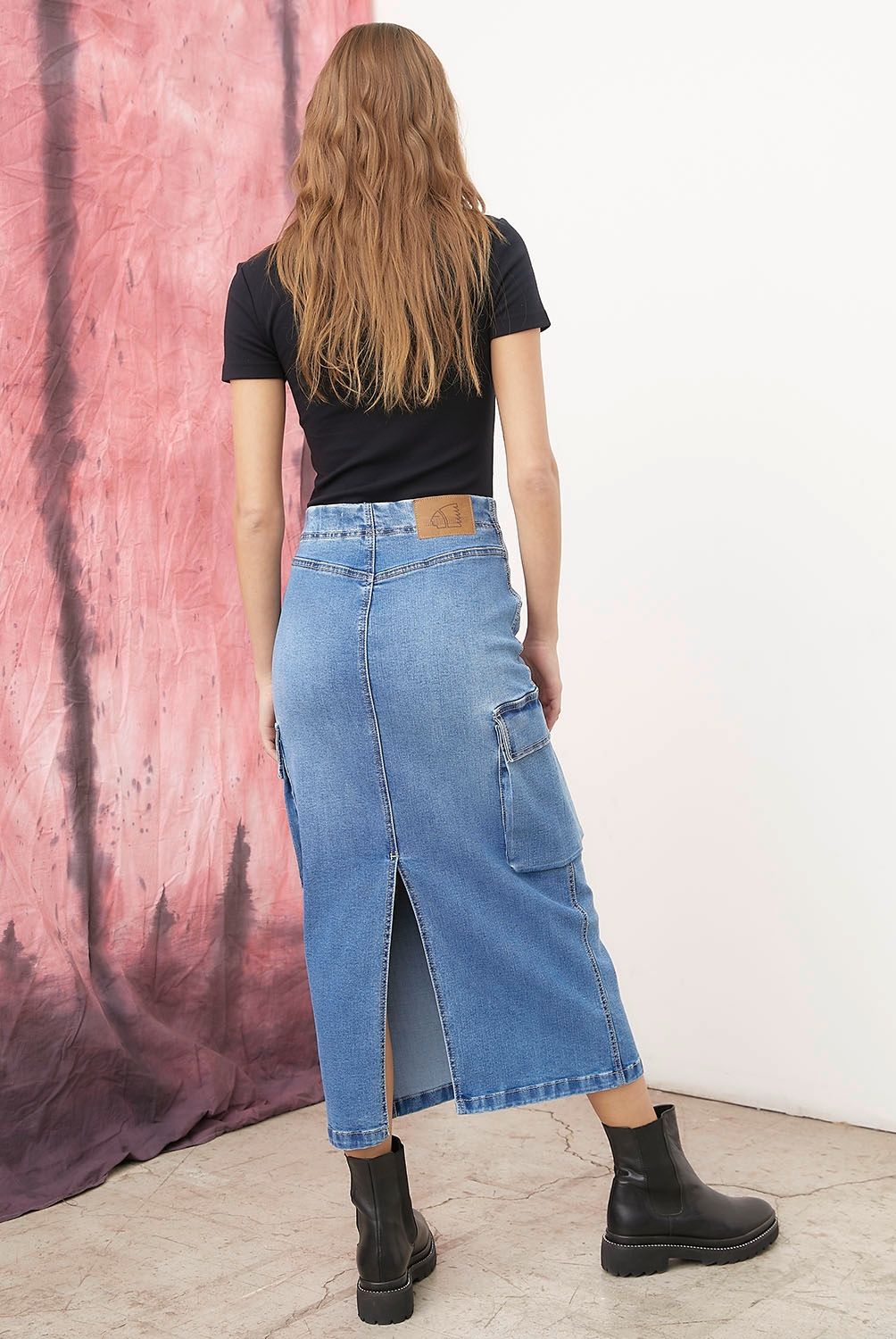 AMERICANINO - Americanino Falda Jeans Midi Mujer