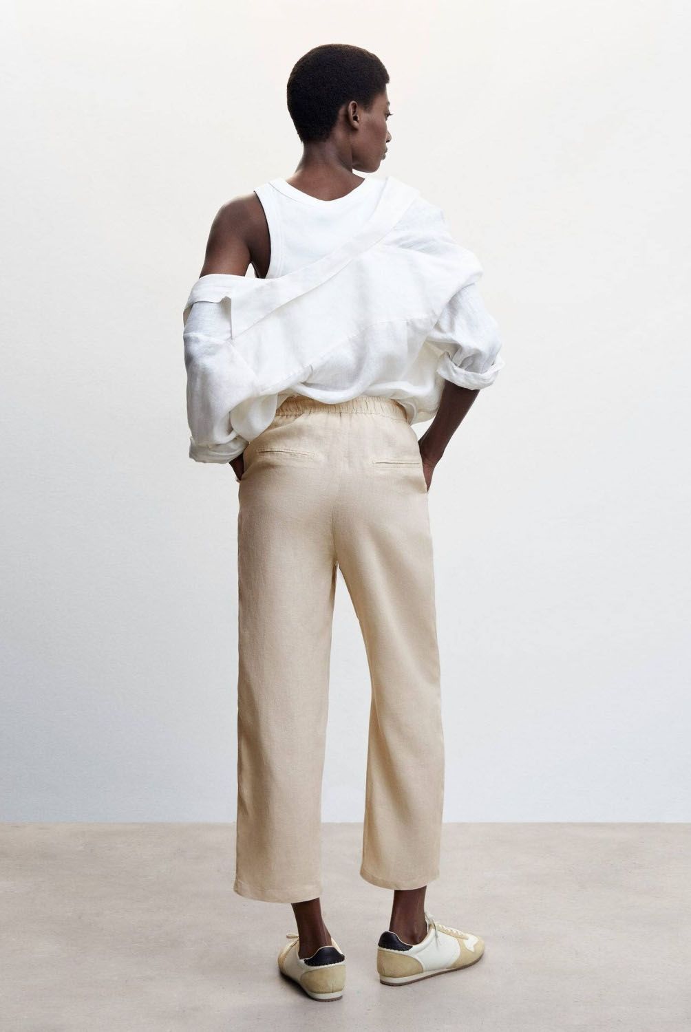 MANGO - Pantalón 100% Lino Mujer Mango