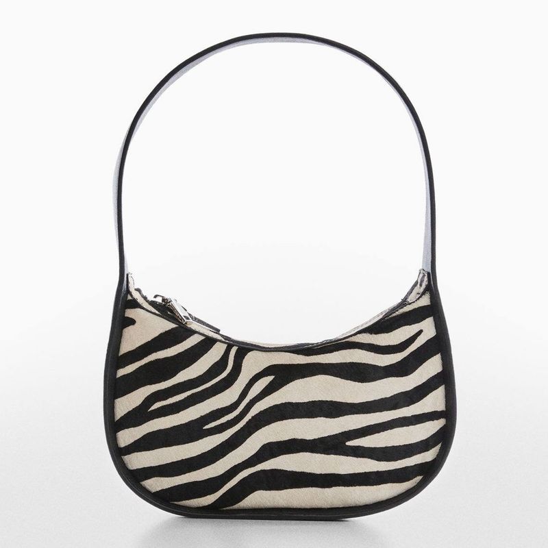 MANGO - Bolso Piel Animal Print  Mujer Mango