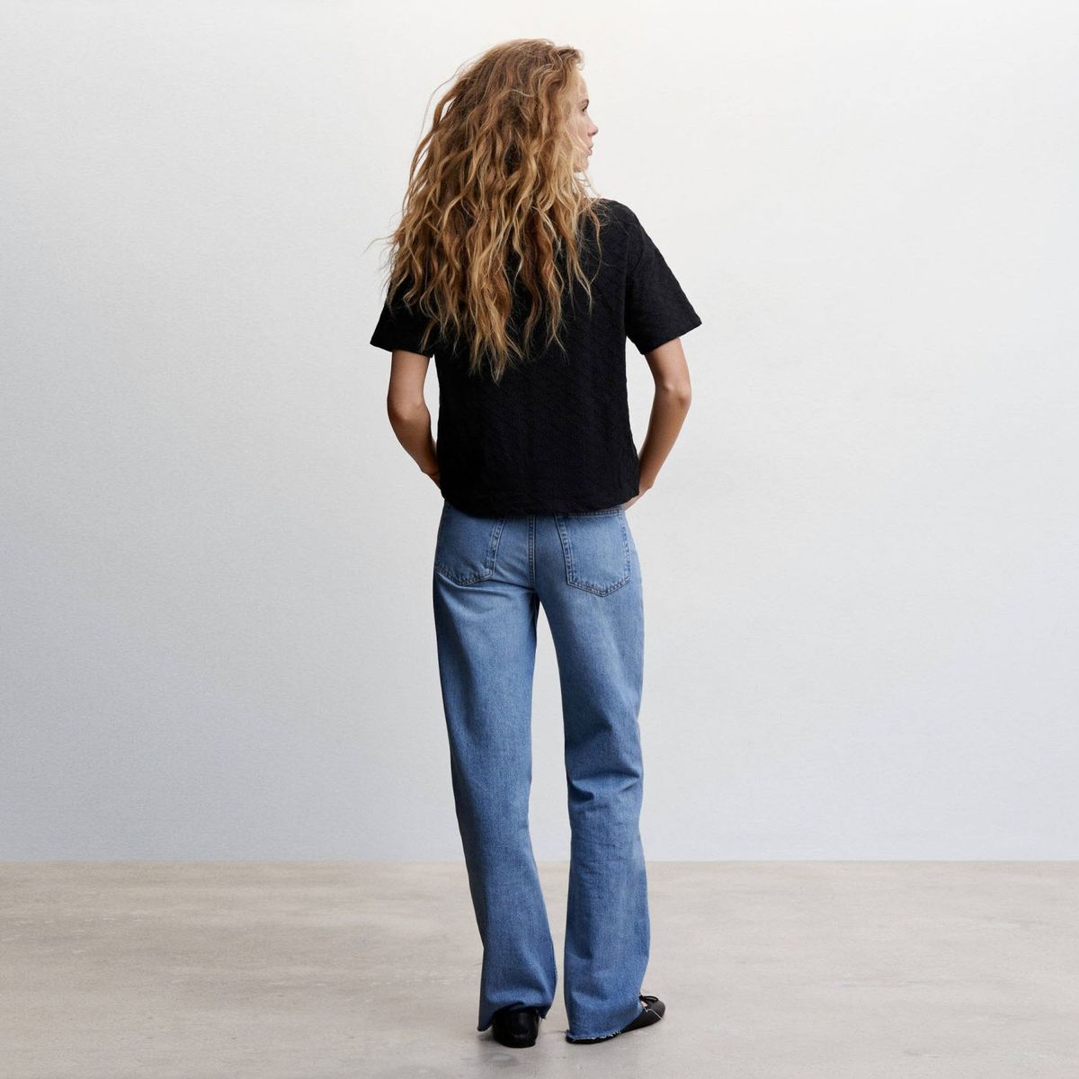 MANGO - Polera Calada Algodón Mujer Mango