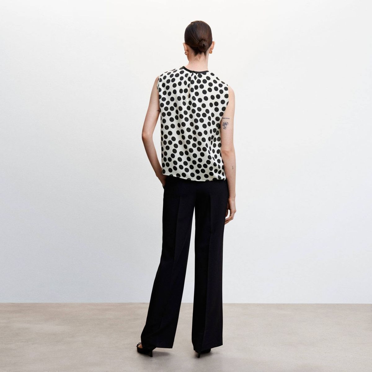 MANGO - Mango Blusa Estampado Lunares Mujer