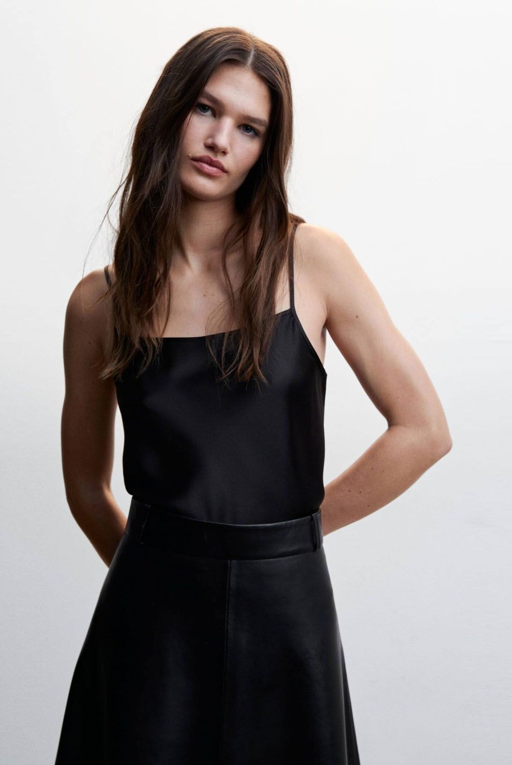 MANGO - Crop Top Lencero Satinado Mujer Mango