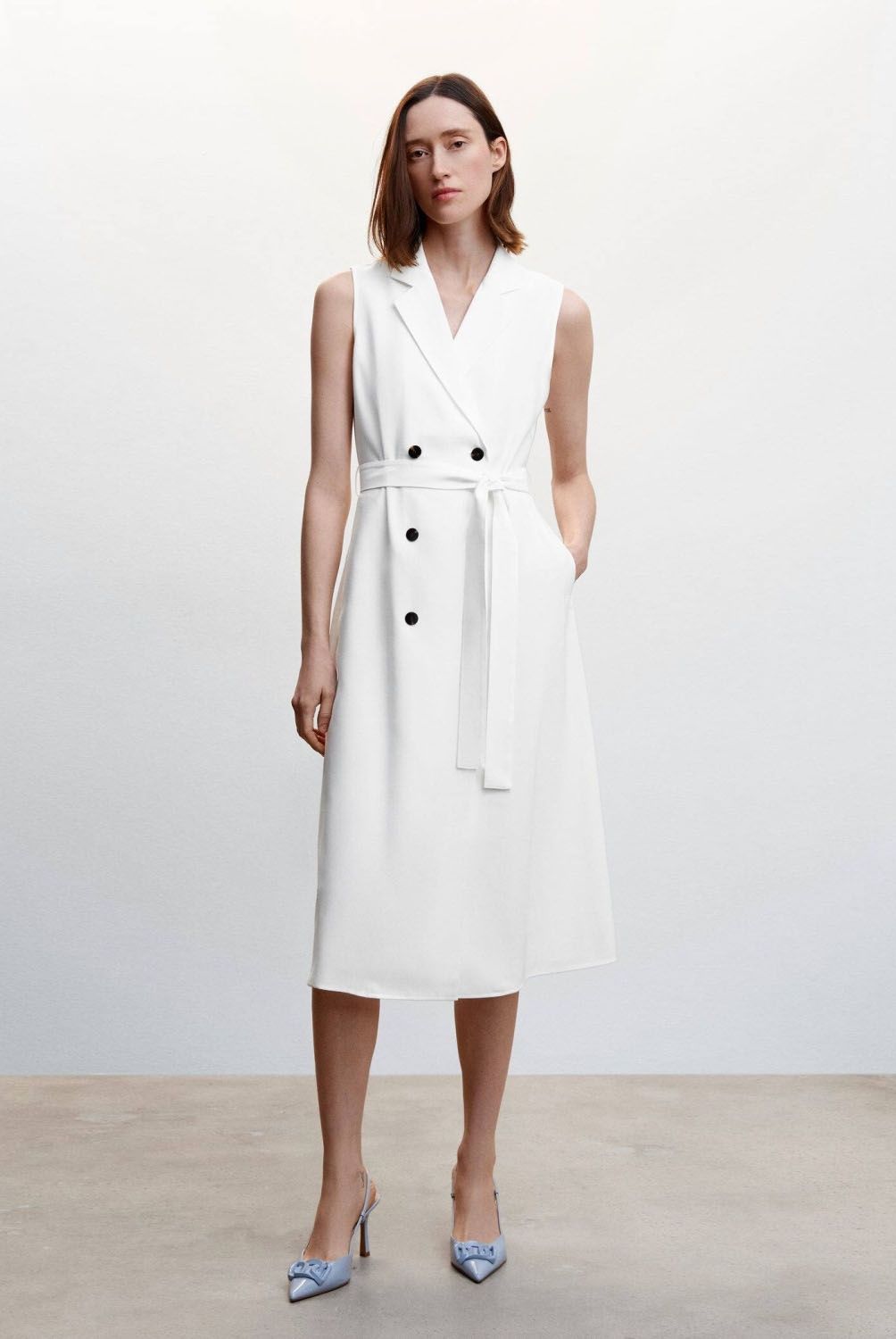 MANGO - Vestido Chaleco Midi Mujer Mango
