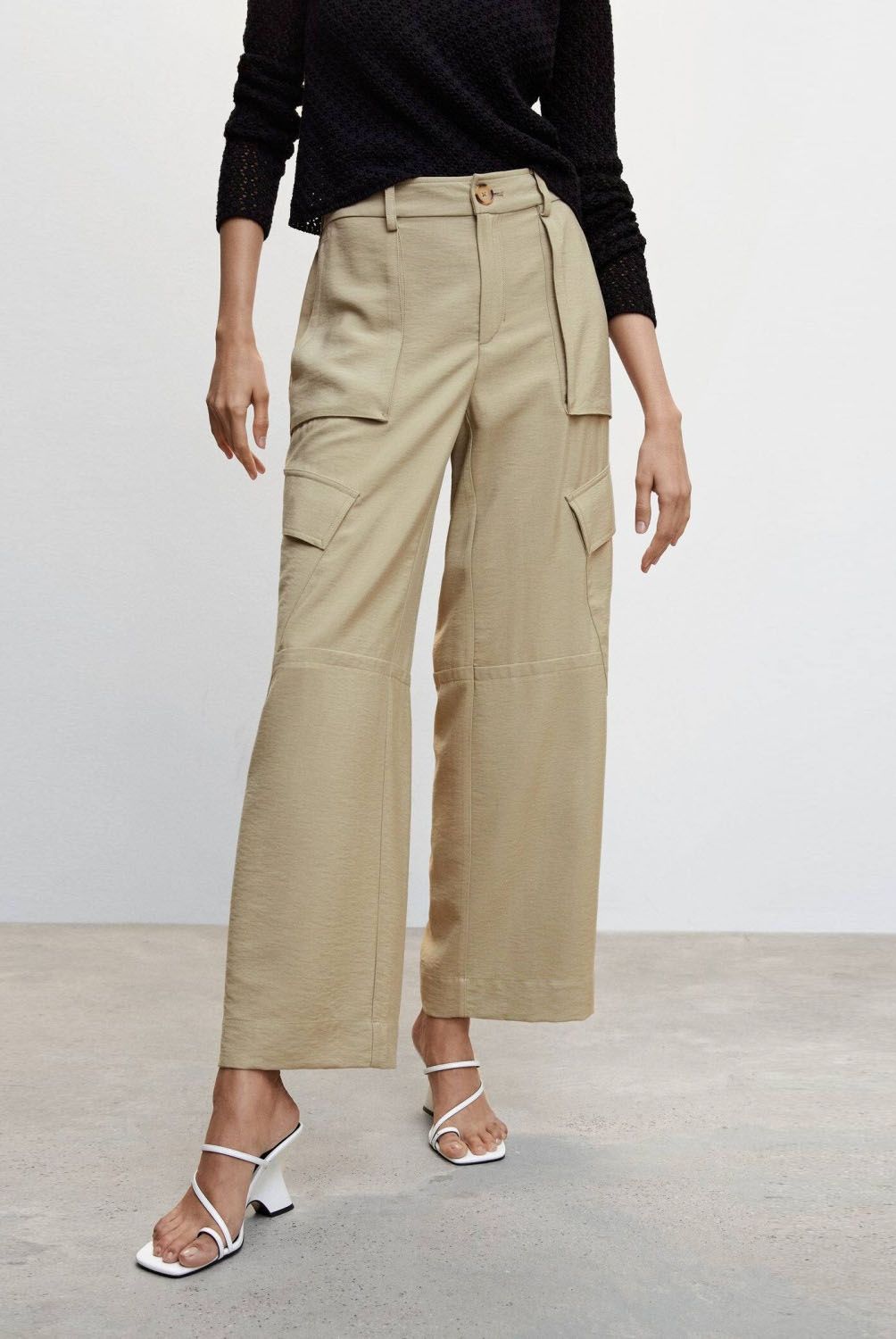 MANGO - Pantalón Cargo Bolsillos Mujer Mango