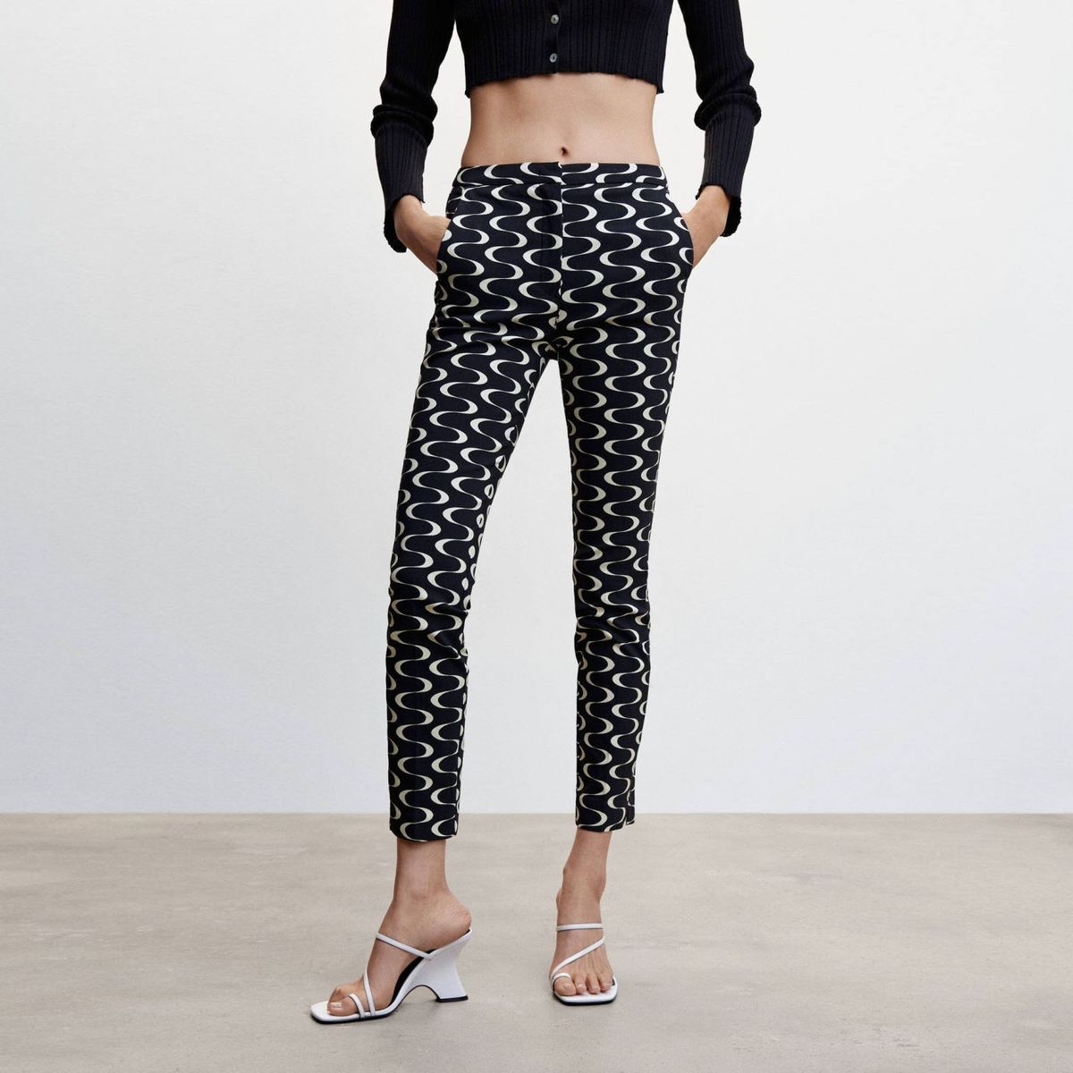 MANGO - Pantalón Skinny Crop Mujer Mango