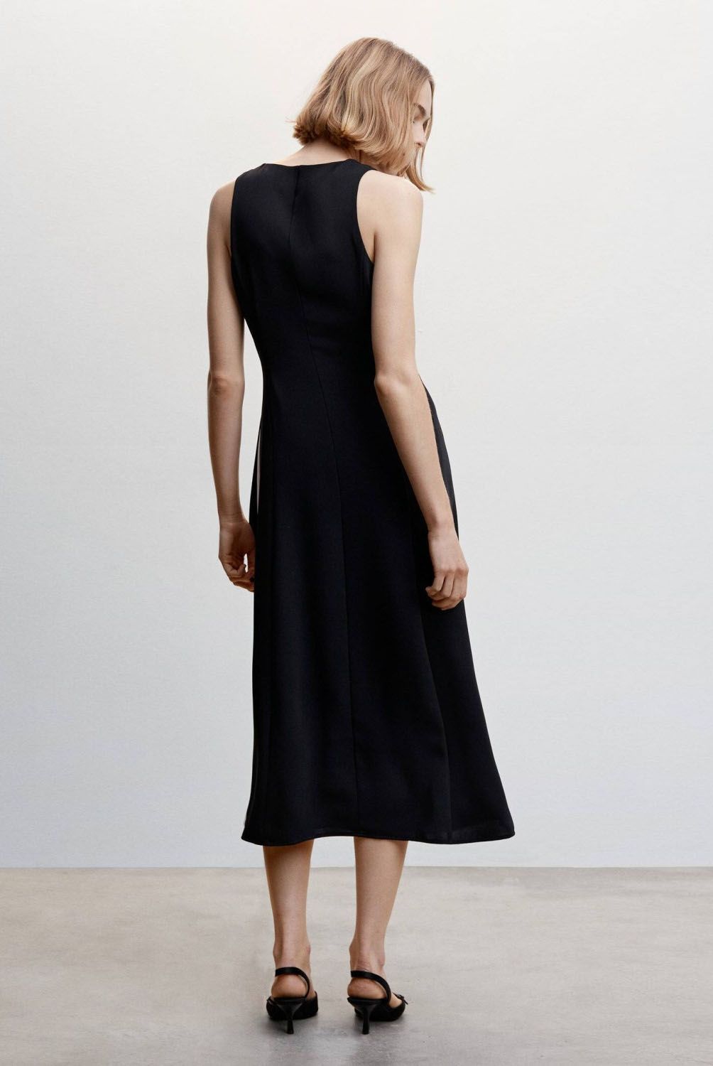 MANGO - Vestido Bicolor Lazo Mujer Mango