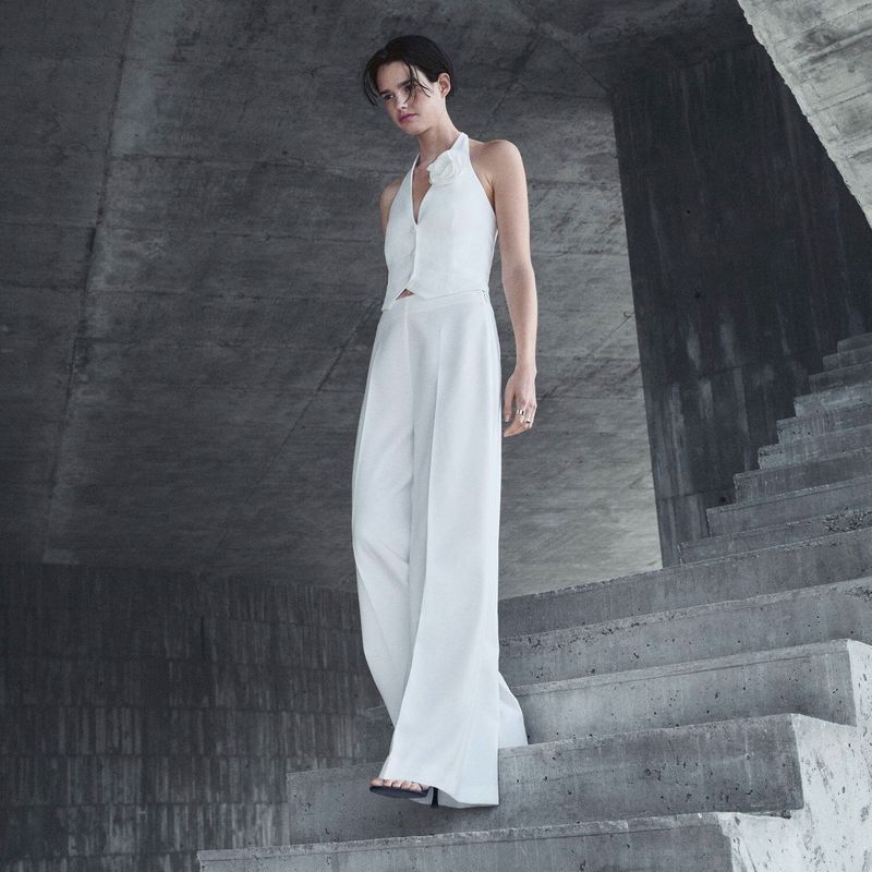 MANGO - Pantalón Palazzo Mujer Mango