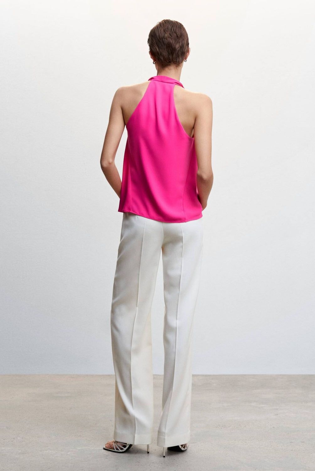 MANGO - Blusa Cuello Drapeado Mujer Mango