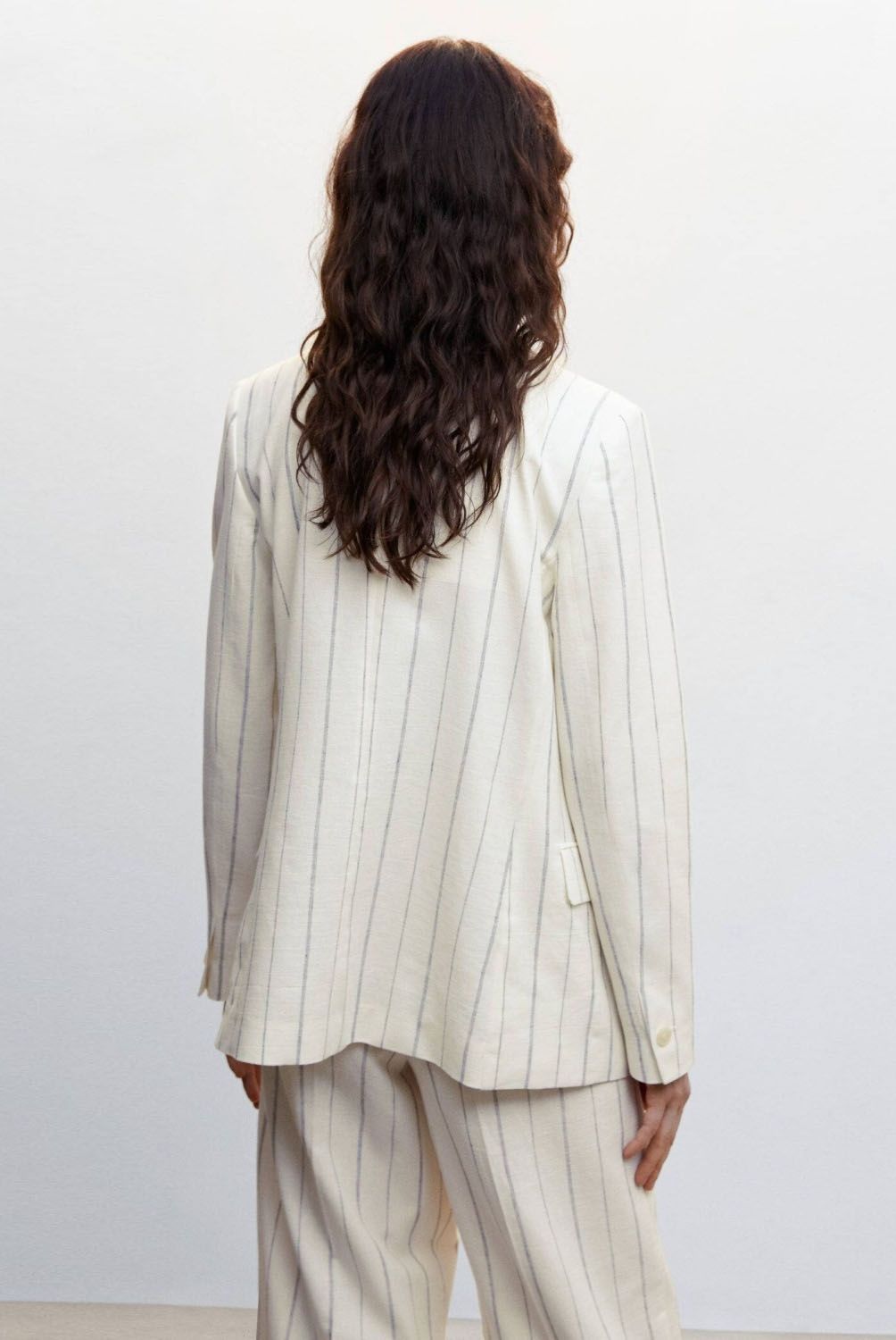 MANGO - Blazer Traje Rayas Mujer Mango