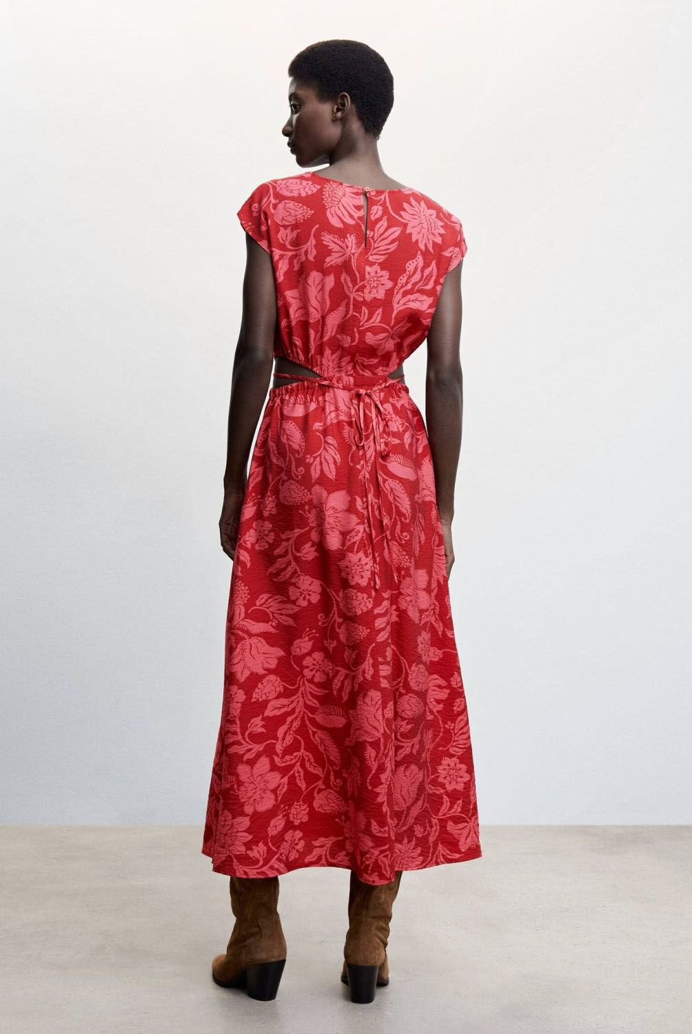 MANGO - Vestido Aberturas Laterales Mujer Mango