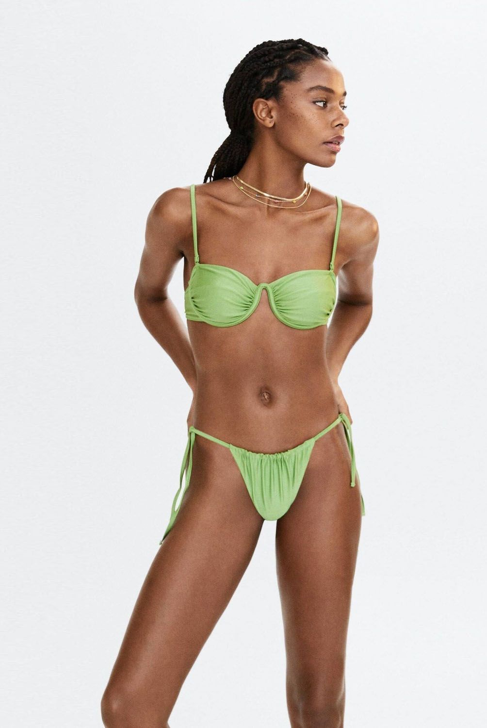 MANGO - Bottom Bikini Mujer Brasileña Brillo Mango