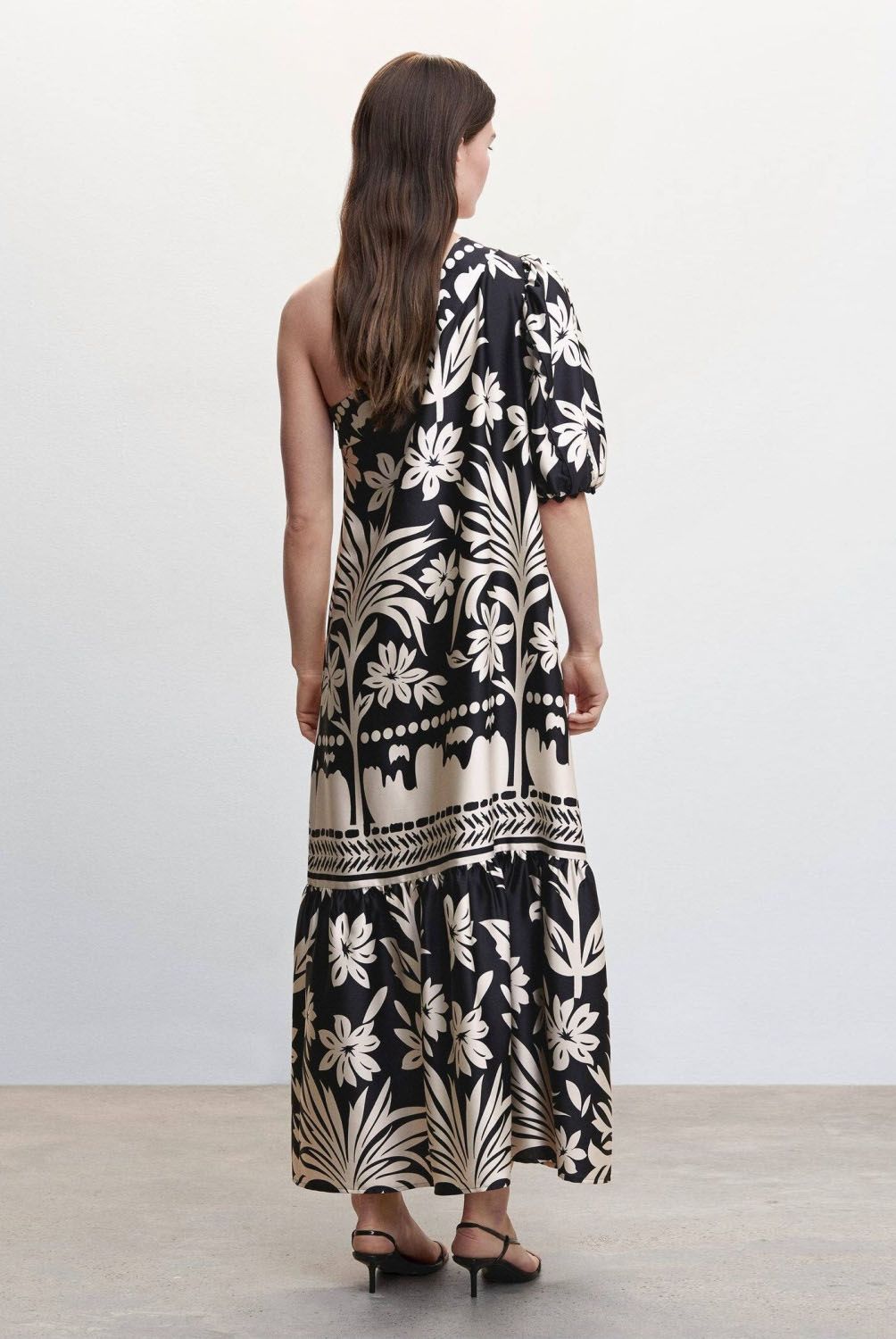 MANGO - Vestido Satinado Asimétrico Mujer Mango