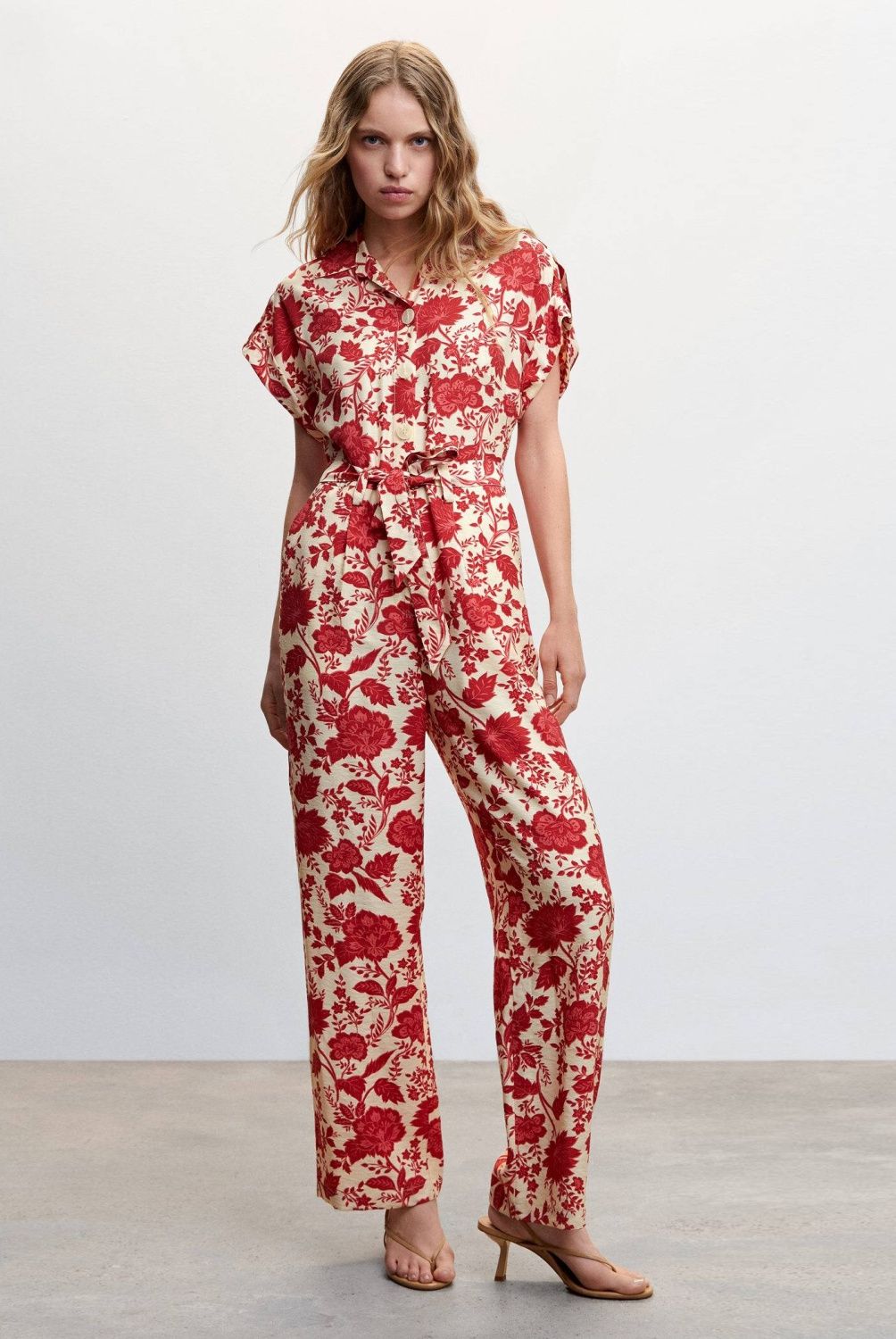 MANGO - Enterito Largo Estampado  Mujer Mango